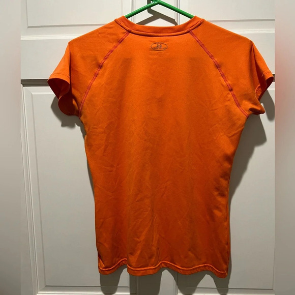 Women’s Under Armour Hot Gear Orange Athletic Shirt Size Small - Picture 5 of 5